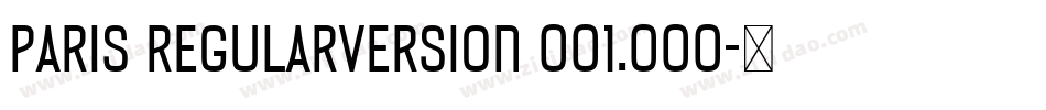 Paris RegularVersion 001.000字体转换
